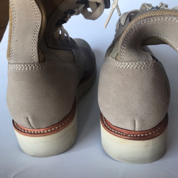 Ranch Road Boots - Women’s Current Issue Sand Suede and Canvas 9 1/2 Roomy Fit - Picture 4 of 7